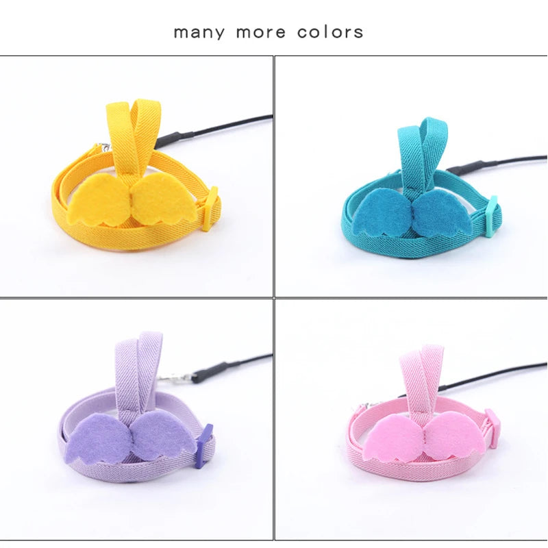 Adjustable Bird Harness Leash Set