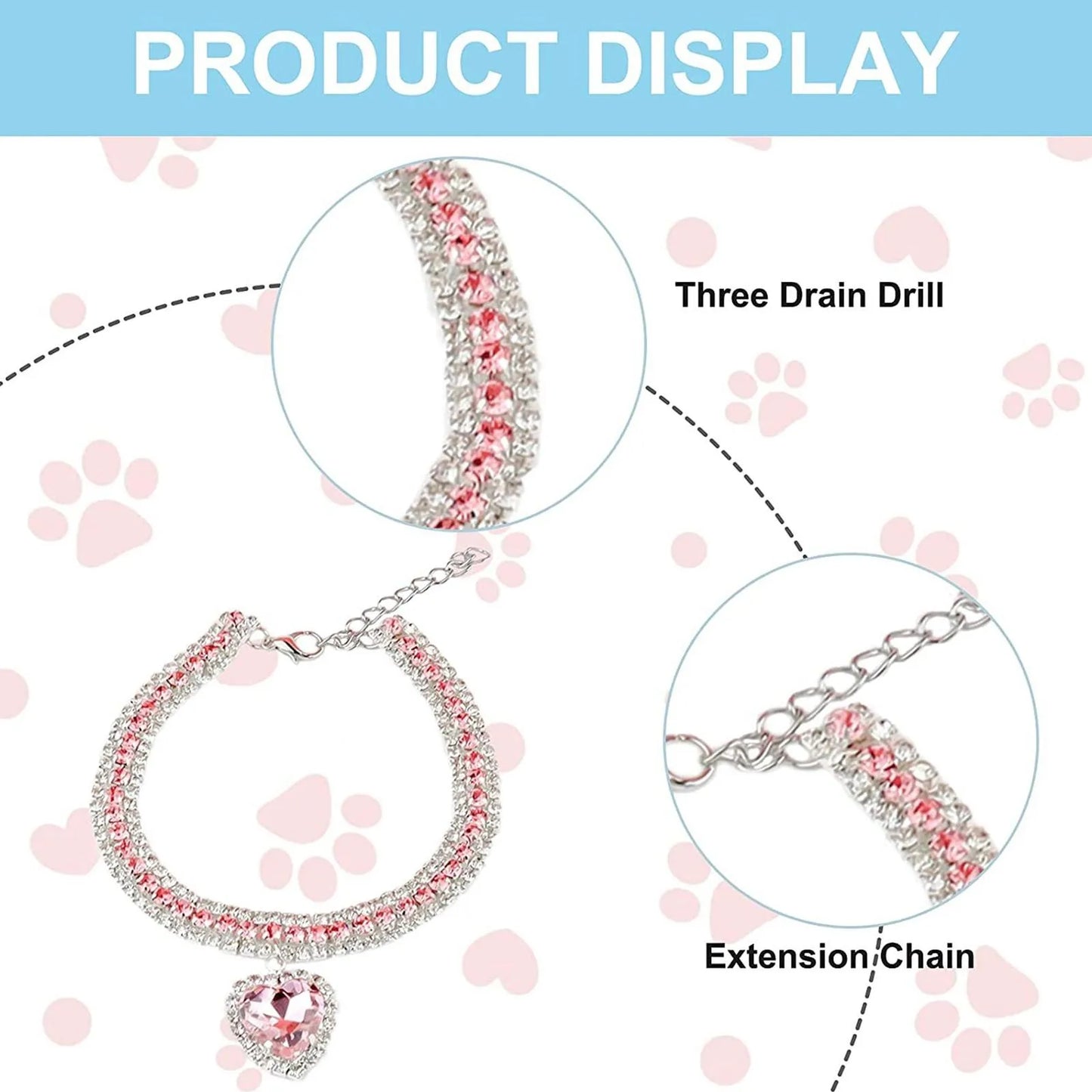 Crystal Pendant Pet Collar