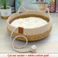 Woven Summer Cat Bed with Removable Cover