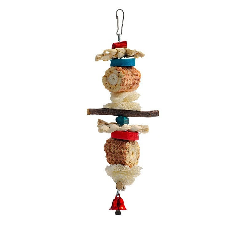Natural Wooden Blocks Bird Chewing Toy