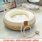 Woven Summer Cat Bed with Removable Cover
