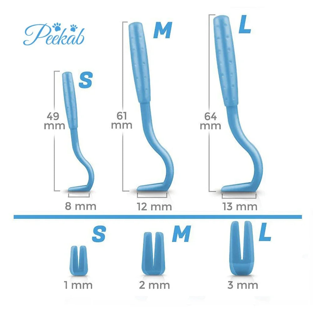 3PCS/Set Twist Hook Flea Remover Hook