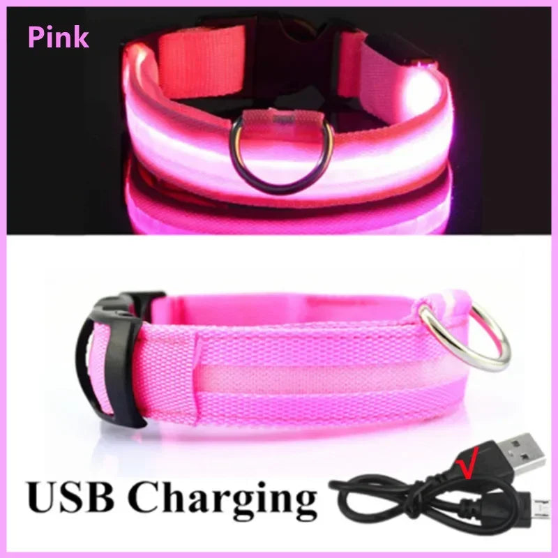 USB Charging Glowing Collar With Pendant